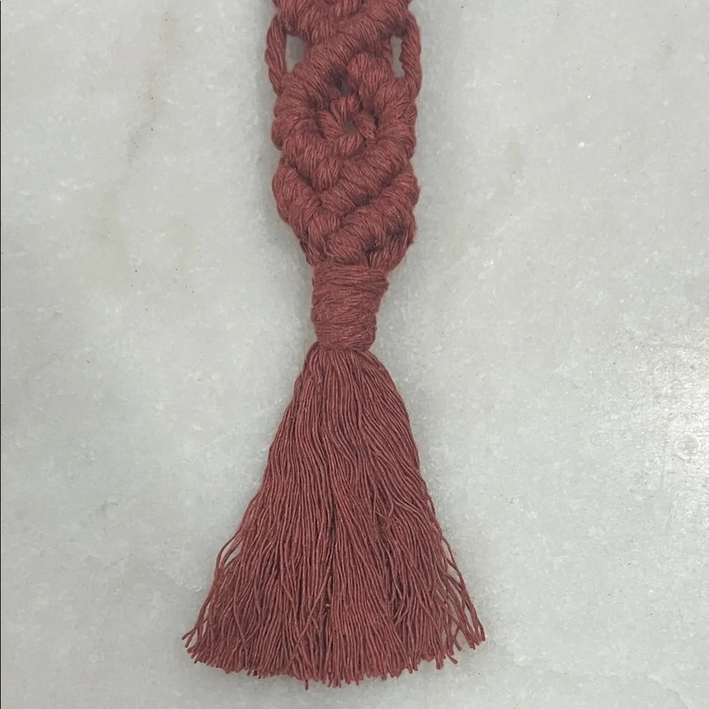 Elegant Macramé Keychain in Rust